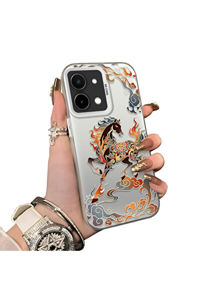 ucuc حافظة حماية لعدسة الهاتف من السيليكون الصلب أكريليك متوافقة مع Vivo Y28 ...