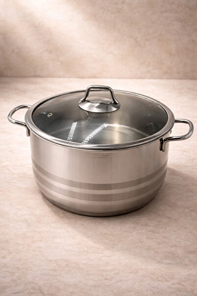 Rivorn Vivaldi Aster Series 28 cm Stainless Steel Leather N Pot – Large Volum...