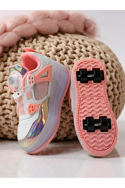 Zaira Adidasi cu role roz din piele ecologica Helys2 #24572 - 36