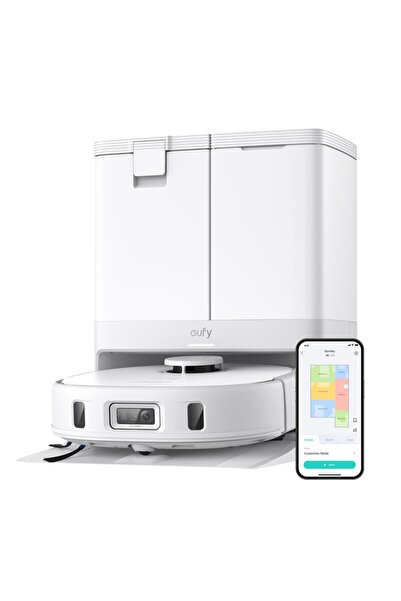 eufy Роботизирана прахосмукачка X10 Pro Omni, 8000Pa, двоен моп, AI, самопочи...