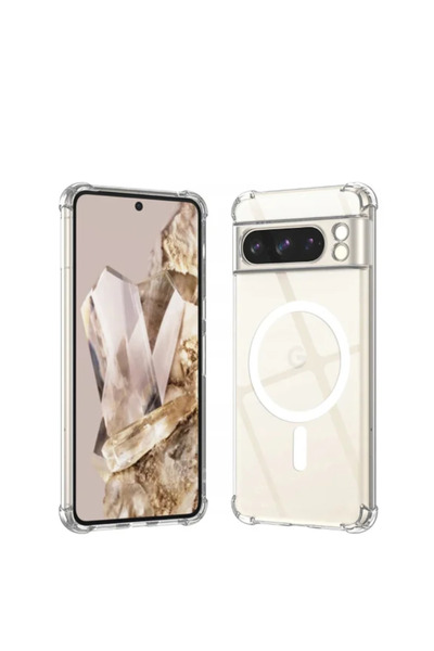 Pixel Case for Google 8 Techsuit Shockproof Clear Silicone Sheer Mag Safe