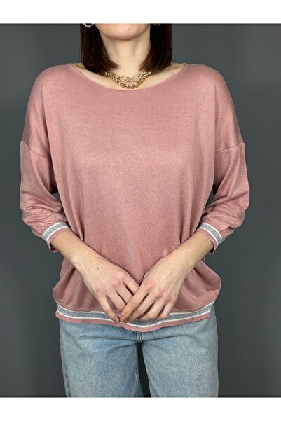 GND Sleeve and Hem Glittery Fakir Sleeve Viscose Thin Blouse