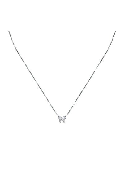 LA PETITE STORY Emily in Paris Necklace, 925 Silver Rhodium Plated, Length 45...