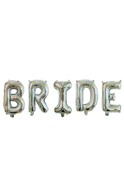 Avaleea Set Baloane din Folie Metalizata, Model Scris Bride, Litere de 40 cm,...
