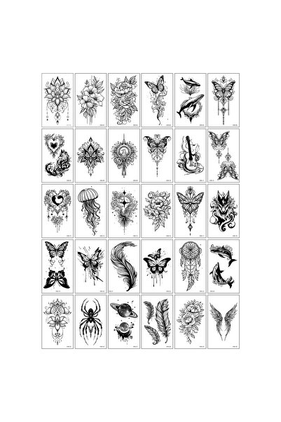 Avaleea Set 30 tatuaje cu apa diverse modele, varianta 2