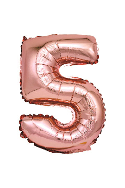 Mirific Party Party Balloon, Pink Foil, 40 cm, Number 5