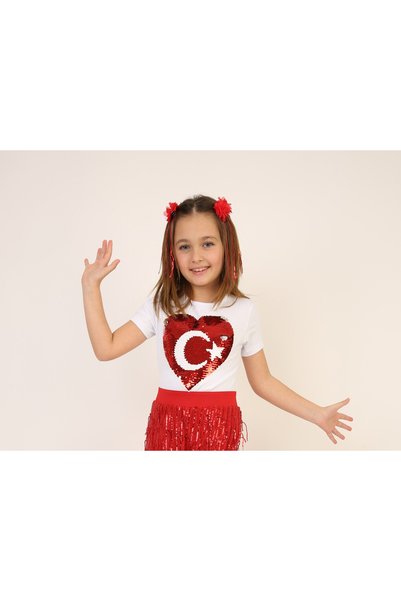 SEVİL GÖSTERİ & OKUL KIYAFETLERİ April 23 Show Outfit - Girls' T-Shirt A026