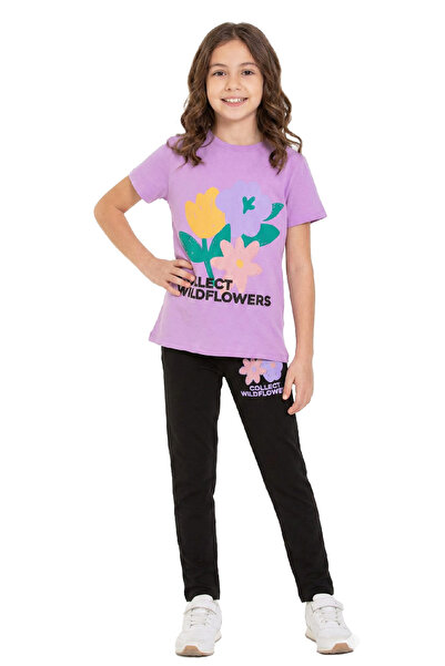 MODANINO Fată Florală cu imprimeu - Cu colanți set din două piese 3-10 ani 12550