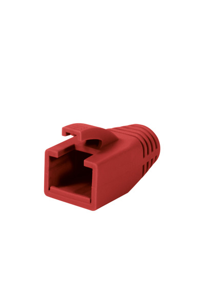 LogiLink RJ45 Connector Boots MP0035R, Cat6 for UTP/FTP/SFTP Cable, 50pcs, Red