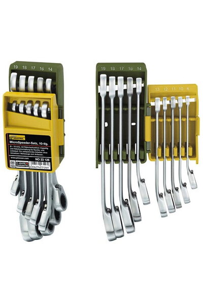 Proxxon Industrial Set of Combination Wrenches with Ratchet