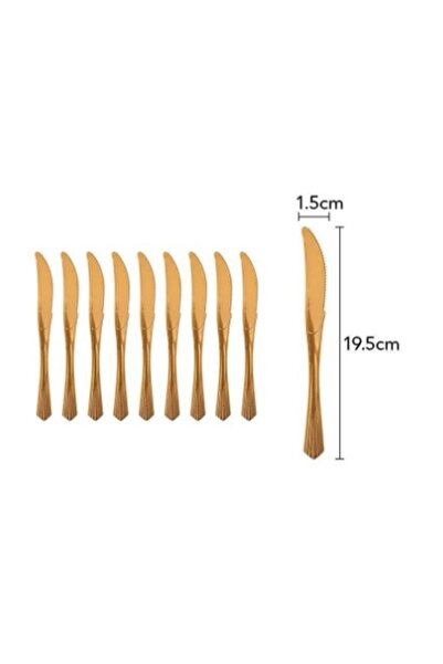 Avaleea Set 10 cutite de unica folosinta 17 x 1.6 cm, bronz