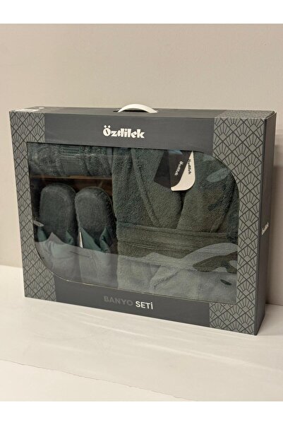 Özdilek Colourist Banyo Bornoz Seti Zümrüt S-M Beden