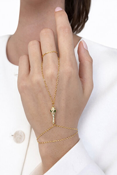 Ressia Green Stone Snake Figured Shahmeran