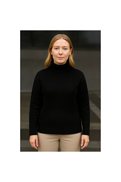 Narnuga Fisherman Collar Knitted Sweater Cotton Thick Corded Fabric Weaving -...