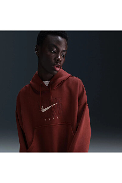 Nike هودي رياضي فاخر من الصوف بتصميم جرافيك كبير الحجم من فينيكس