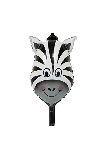 Avaleea Balon din Folie Metalizata, Mini Figurine Animalute, Model Zebra, Tem...