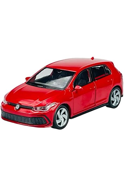OEM Macheta metalica Welly, Volkswagen Golf 8 GTI 2023, 12 cm, Rosu