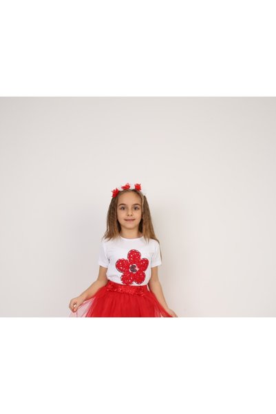 SEVİL GÖSTERİ & OKUL KIYAFETLERİ April 23 Show Outfit - Girls' T-Shirt D010