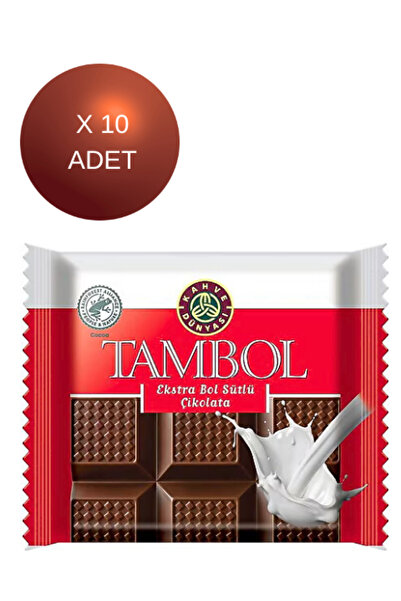 Kahve Dünyası Tambol Ekstra Bol Sütlü Çikolata 77 GR * 10 Adet