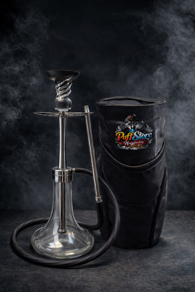 puffstore Full Set Çantalı Çelik Nargile – Lotus + Maşa + 250 Gr Kömür + 20 S...