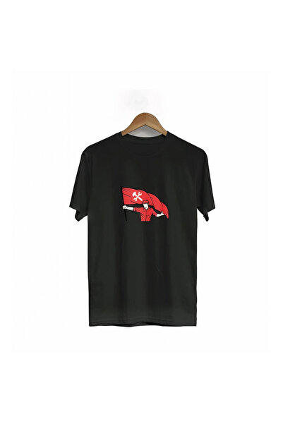 Narnuga تي شيرت راكلي إمبرايور B مطبوع بتصميم خاص لعمالنا في 1 مايو - أسود -