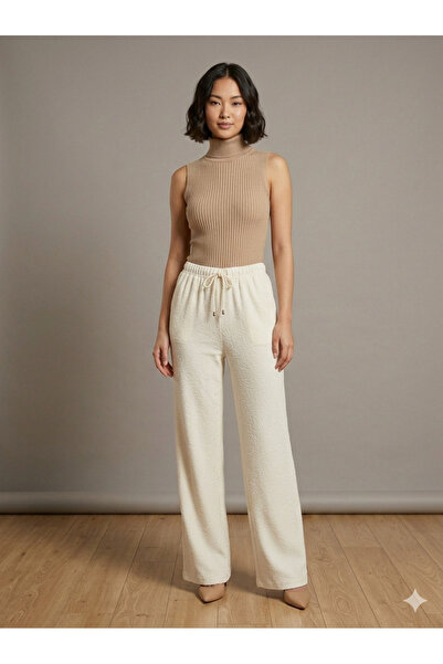 HeviStor Γυναικείο μεγάλο μέγεθος Φαρδιά μπατζάκια με λάστιχο στη μέση και στ...