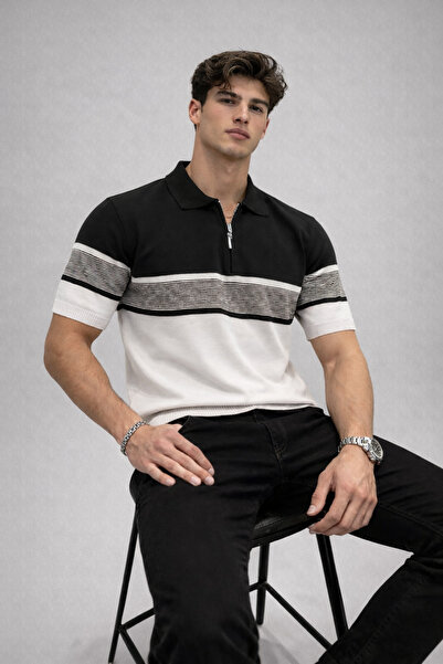 Lufian Erkek Tarz İki Renkli Polyemid Premium Kalite Erkek Yazlık Triko Tişört