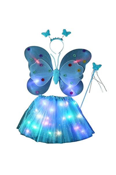 Avaleea Costum fluturas copii, aripi luminoase, fusta tul, bagheta, bentita, ...