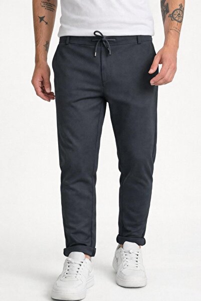 Bürke Ανδρικό παντελόνι σε σκούρο γκρι χρώμα με ελαστική μέση ελαστικό ύφασμα...