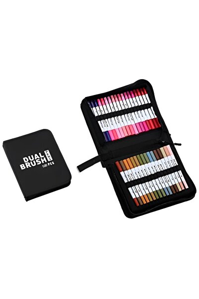 Avaleea Set carioci pe baza de apa, 2 in 1, pictura, caligrafie, 100 culori, ...