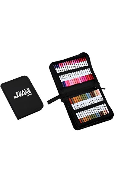 Avaleea Set marker pe bază de apă, 2 în 1, pentru pictură, caligrafie, 72 de ...