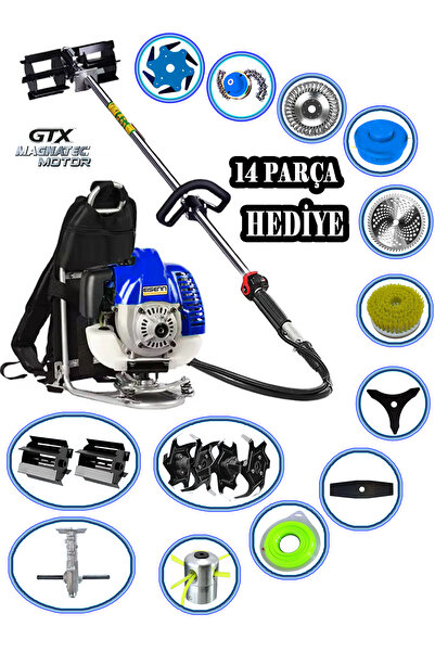 EISEnn Alman Dual Rider 52 Pro Sırt Tırpan+ Akrobat Çapalama + Toprak Eşeleme...