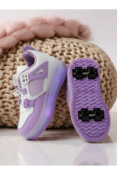 Zaira Adidasi cu role mov din piele ecologica Helys2 #24575 - 32