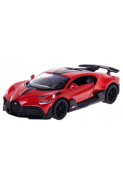 Kinsmart Macheta metalica Bugatti Divo 1:34 Kinsmart, Rosu, 12 cm