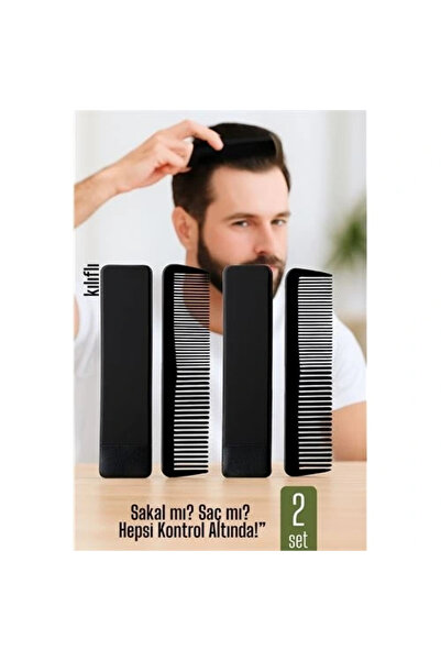 shopwave 2 li Kılıflı Cep Tarağı – 14 x 3 cm | Kompakt, Şık ve Taşınabilir Er...