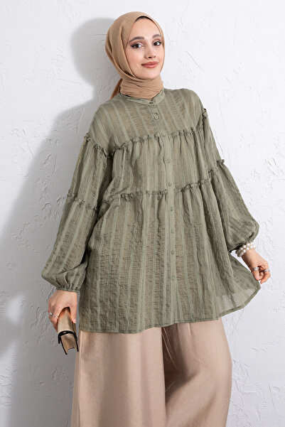 Salih Çelebi Πουκάμισο με σούρες Y0098 - ΧΑΚΙ