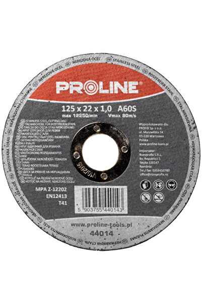 OEM PROLINE INOX CUTTING DISC 125X1.0MM / A60S IN CASE, 10/SET