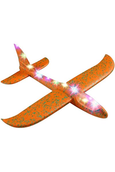 Avaleea Avion planor cu pilot, polistiren, cu lumini pe toata lungimea, 47 cm...