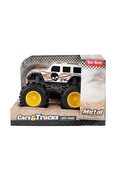 Toi-Toys Masinuta Monster Truck cu pull back, 8x11 cm, Alb