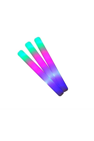 Avaleea Bagheta cu Led, din Burete, cu Baterii, Lumina Multicolora, 48 x 4 cm...