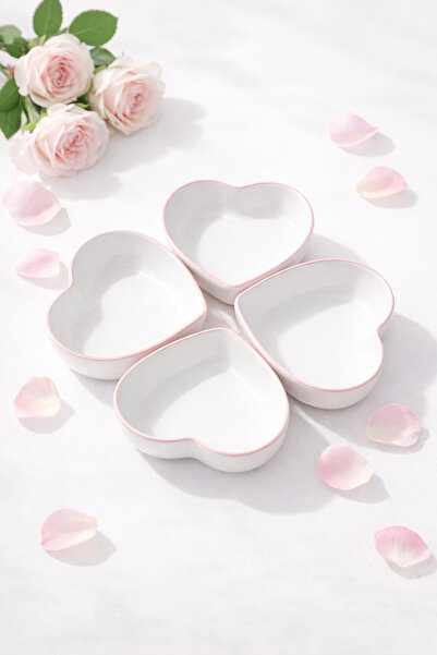 Star Shine 4'lü Kalpli Dekoratif Obje(takı tabağı,dekoratif tabak vb.)