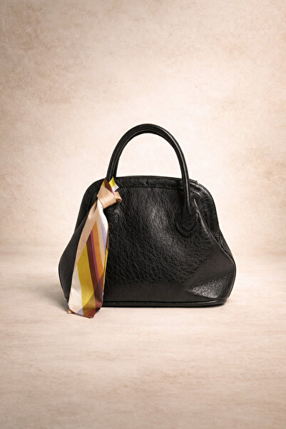 AltıntaşAksesuar Fularlı Burslu Siyah El Ve Çapraz Çanta