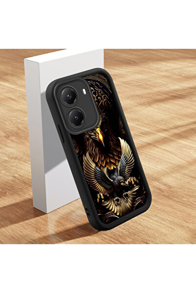 Hontinga Poco X7 Pro Uyumlu Kılıfı İnce Yumuşak Silikon Telefon Kılıfı Kartal...