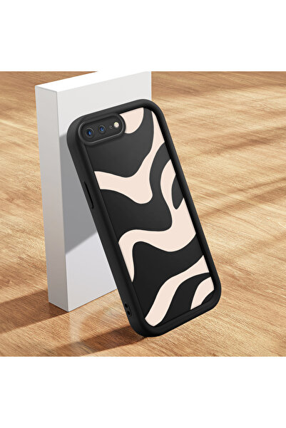 Hontinga iPhone 8 Plus Compatible Case Slim Soft Silicone Phone Cover Wave Pa...