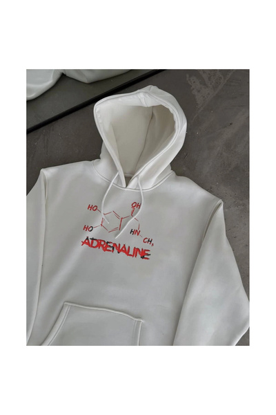 Narnuga Winter Long Sleeve Hooded Sweatshirt - White