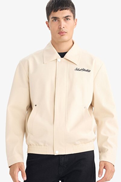 DeFacto Oversized Polo Collar Waterproof Coat F8470Ax26Sp