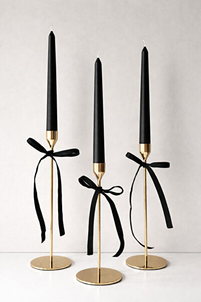 By Şirin Candle 3 lü Şamdan Mumları (Şamdanlar dahil değildir )