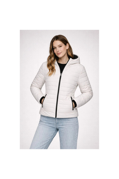 Narnuga Women's Inflatable Hooded Zippered Coat Water Repellent Quilted Lined...