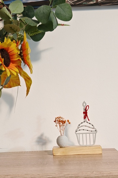 ChillOutlet Decoratiune mobila Flower Cake 16x14 cm