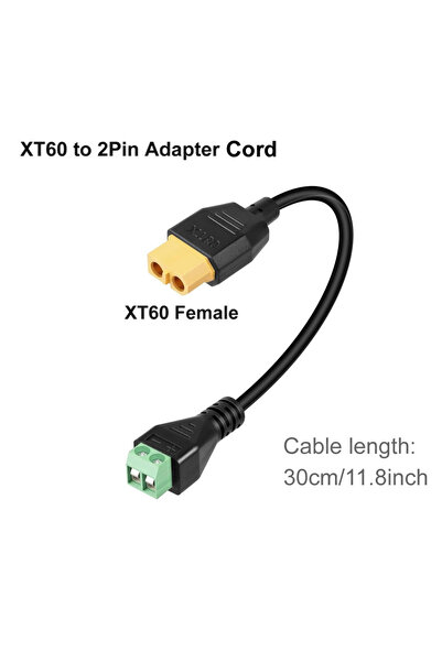 Choice5 Female Cable-1pcs XT60 Connectors Terminal Adapter,XT60 to 2Pin Solde...